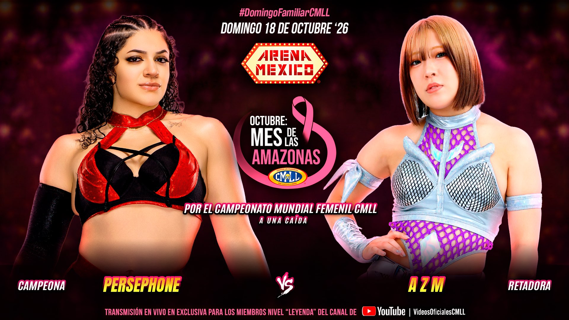 CMLL Domingo Familiar Results (10/18/2026): Persephone Retains Women's World Title Against AZM