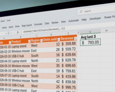 How to Use the TAKE Function in Excel to Extract Rows and Columns Automatically