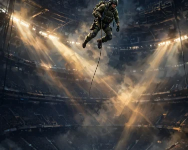 Military Officer Rushed To Hospital After Falling From Alamodome Rafters During UTSA Pregame Rappel