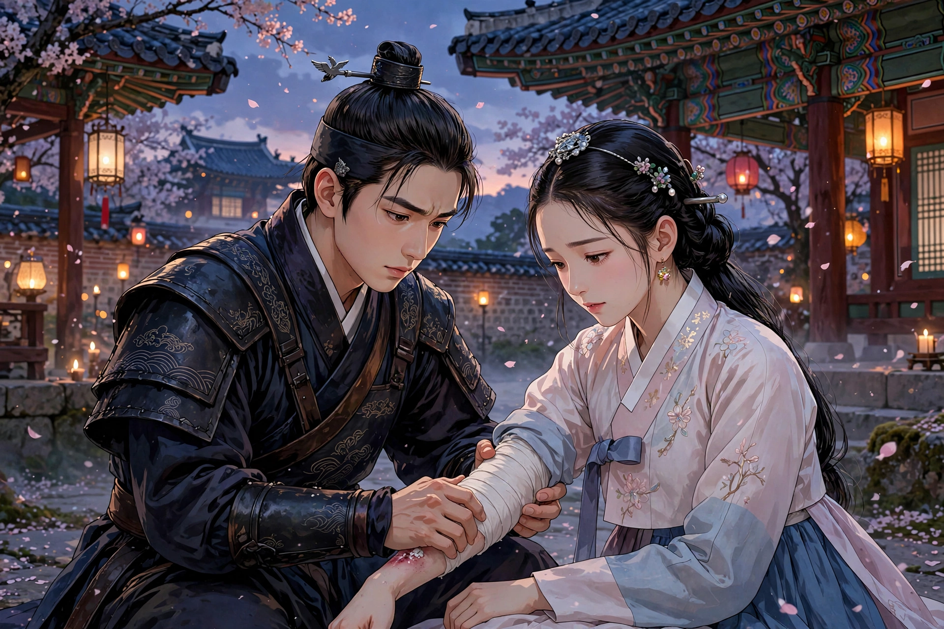 Park Jinyoung Tenderly Cares for Injured Kim You Jung in New 100 Days of Deception Stills