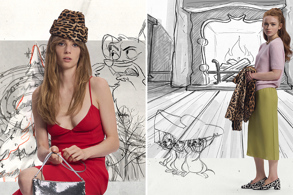 Sadie Sink and Maya Hawke Star in Hand-Drawn Prada Holiday Campaign by Disney Legend John Pomeroy
